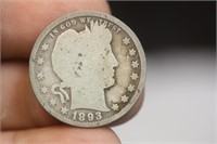 1893 Barber Quarter