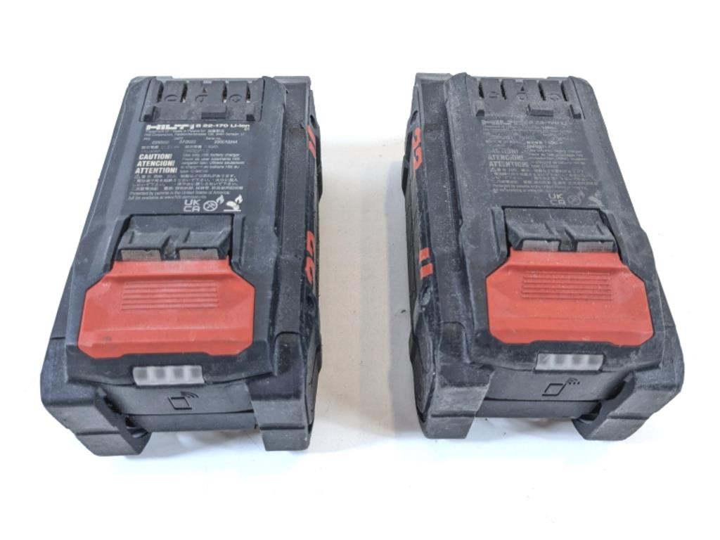 GUC Hilti Neuron B22-170 Lithium Ion Batteries(x2)