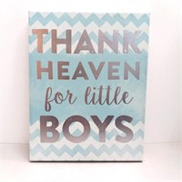 Wall hanging: Thank Heaven for Little Boys