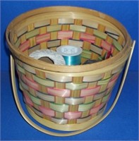basket of knitting/craft supplies