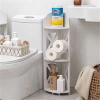 Small Corner Shelf for Corner Storage-WHITE