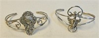 Sterling Silver Jewelry 2 Art Nouveau Bracelets