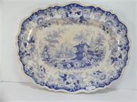 LUCERNE BLUE/WHITE IRONSTONE PLATTER