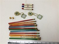Advertising pencils, keychains and other
