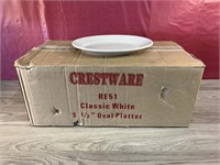 Case of 9 1/2" Classic White Oval Platters