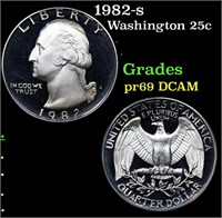 Proof 1982-s Washington Quarter 25c Grades GEM++ P