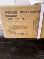 Unused 0.5 Ton 10’ Lift Chain Hoist