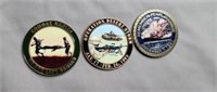 6 - Military Challenge coins in case