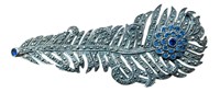 Sterling Silver & Marcasite Feather Brooch