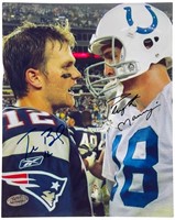 Peyton Manning & Tom Brady Dual Autographed Photo