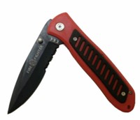 Firefighter Folding Knife w/Belt Clip NIB