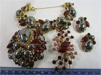 Vintage Brooches, Bracelet, & Earrings