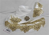 New Lisa Rene Art Of The Sparkle White Hat