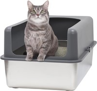 Stainless Steel Cat Litter Box (19x14x6)
