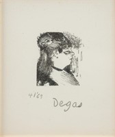 Edgar Degas La Maison Tellier Woman's Profile Etch