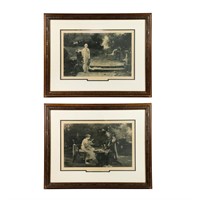 Pair of Lithographs inc. 'Passing Cloud' after M.