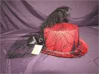 Halloween Top Hat w/ Lace 5" T w/o Feather