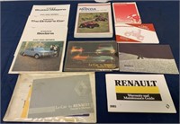 lot of 9 Owners Manuals,Honda,Renault,Volvo