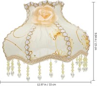 Vintage Lamp Shade Fabric Lace Royal Scallop Bell