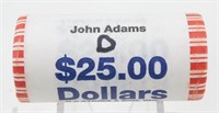Roll of 2007 John Adams U.S. Dollars - 25 Coins