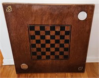 Antique Folding Wood Chess Table