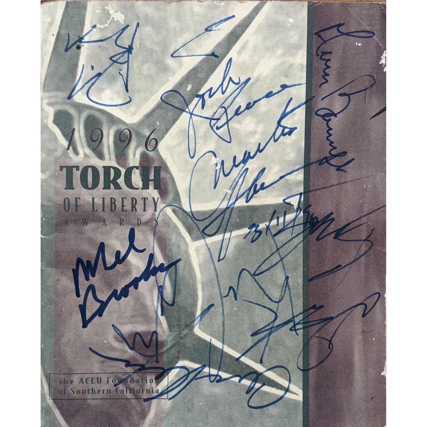 1996 Torch Of Liberty Awards Signed Program