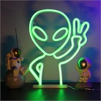 ENUOLI Green Alien Neon Sign, LED Sign Alien Neon