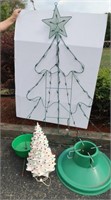 Misc Christmas Lot-Tree Stands, Yard Decor