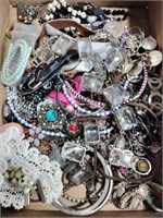 Flat of various necklaces