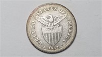 1911 S Philippines Silver 20 Centavos