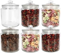 STARSIDE 34 oz Glass Jars with Airtight Lid For Ho