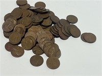 100 Random Wheat Pennies