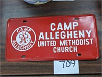 Camp Allegheny License Plate
