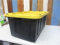 27 Gallon Tuff Tote with Yellow Lid