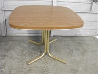 Formica Topped Table w/ Brass-Toned Legs