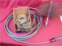 Cables and locks, and a chimney brush