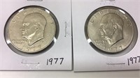 OF) 1977 & 1977-D DOLLAR COINS