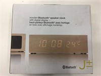 Sound Block Wooden Bluetooth Speaker Clock