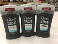 3 Dove Men + Care Clean Comfort Deodorants