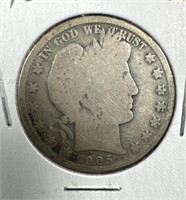 1905-O Silver Barber Half-Dollar