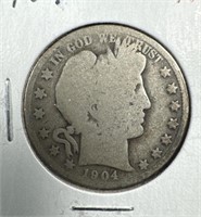 1904 Silver Barber Half-Dollar