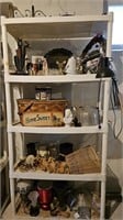Shelving and contents, WAGNER WARE COLONIAL TEA
