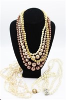 VINTAGE FAUX PEARL NECKLACES