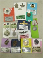 Lot of Canadian & Foreign Badges /  Pins