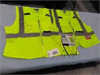 3 Safety Vests - S/M, L/XL, One Size Fits Most