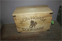 IRON HORSE COOKWARE WOOD BOX