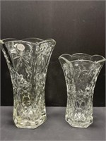 2 Glass Vases