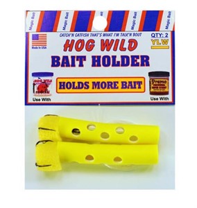Magic Bait Hog Wild Bait Holder Yellow 2-pc Pack