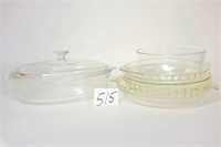 Lot of Glass Cookware - Pyrex, Oval Casserole,