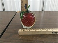 Murano Style Apple/Strawberry Paperweight